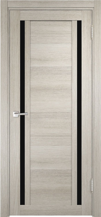 Фото Межкомнатная дверь Легенда Z-3 тон Белая лиственница Остекление Лакобель черное